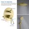 Kibi Circular Pressure Balanced 2-Function Shower System with Rough-In Valve, Brushed Gold KSF403BG - alternate 8